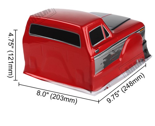 Rc Crawler Cab half Body Shell for 1/10 Traxxas TRX4 Axial SCX10 Redcat Scout II - Picture 2 of 15