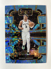 2023-24 Panini Select NBA Light Blue Disco Concourse Keldon Johnson Spurs /99