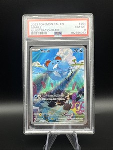 2023 POKEMON PAL EN-PALDEA EVOLVED ILLUSTRATION RARE #204 MARILL PSA 8