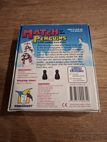 Gamewright Match of the Penguins A Fun Flippin Card Game for Ages 6 and Up - Picture 2 of 4