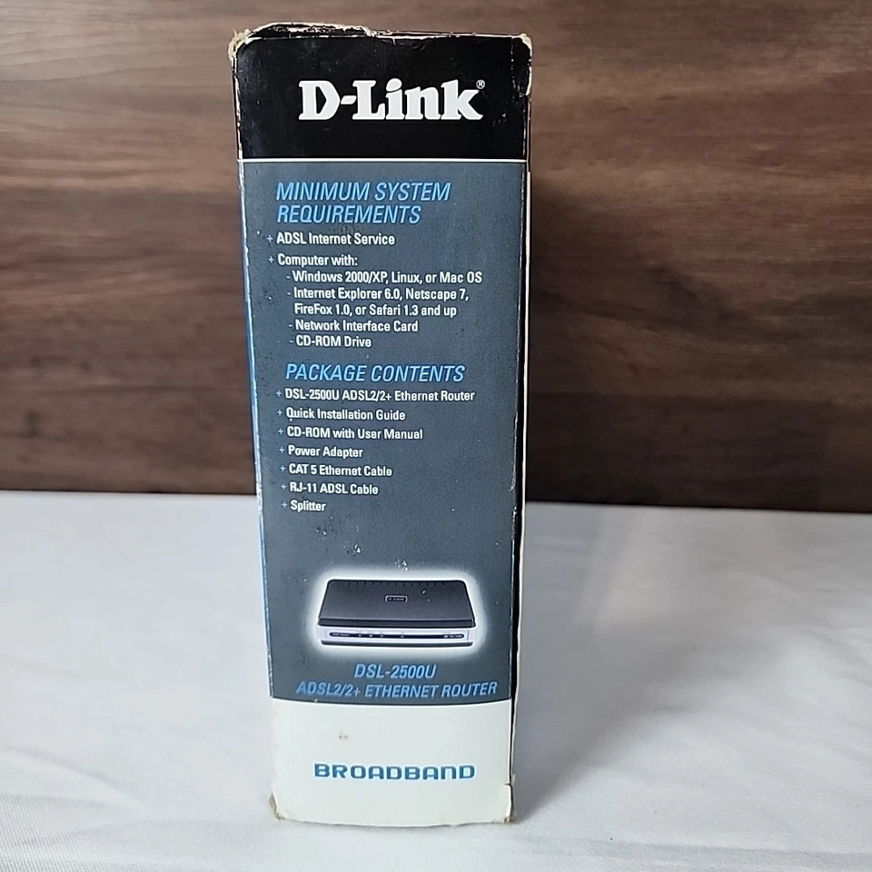 Router Ethernet D-Link DSL-2500U banda ancha ADSL2/2+ Foto 2 de 4