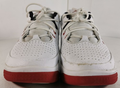 Zapatillas deportivas Jordan Max Aura 5 blancas rojas universitarias DZ4353-101 UK7 - Imagen 8 de 17