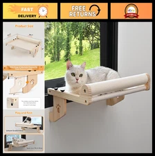 Sturdy Cat Window Perch Hammock - Adjustable Indoor Scratching Post Bed, No Dril