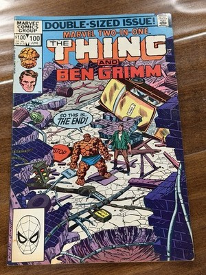 MARVEL-TWO-IN-ONE Vol. 1 No. 100 (Marvel June 1983) THE THING and BEN GRIMM!!