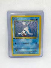 Seel Base Set 41/102 Shadowless First Edition Pokemon Trading Card