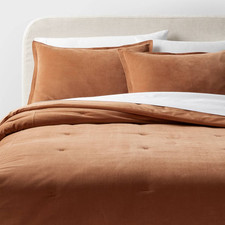 King Cotton Velvet Comforter and Sham Set Cam...