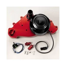 Meziere Water Pump Electric 55 gpm Billet Aluminum Red Anodized SBC LS1 EA