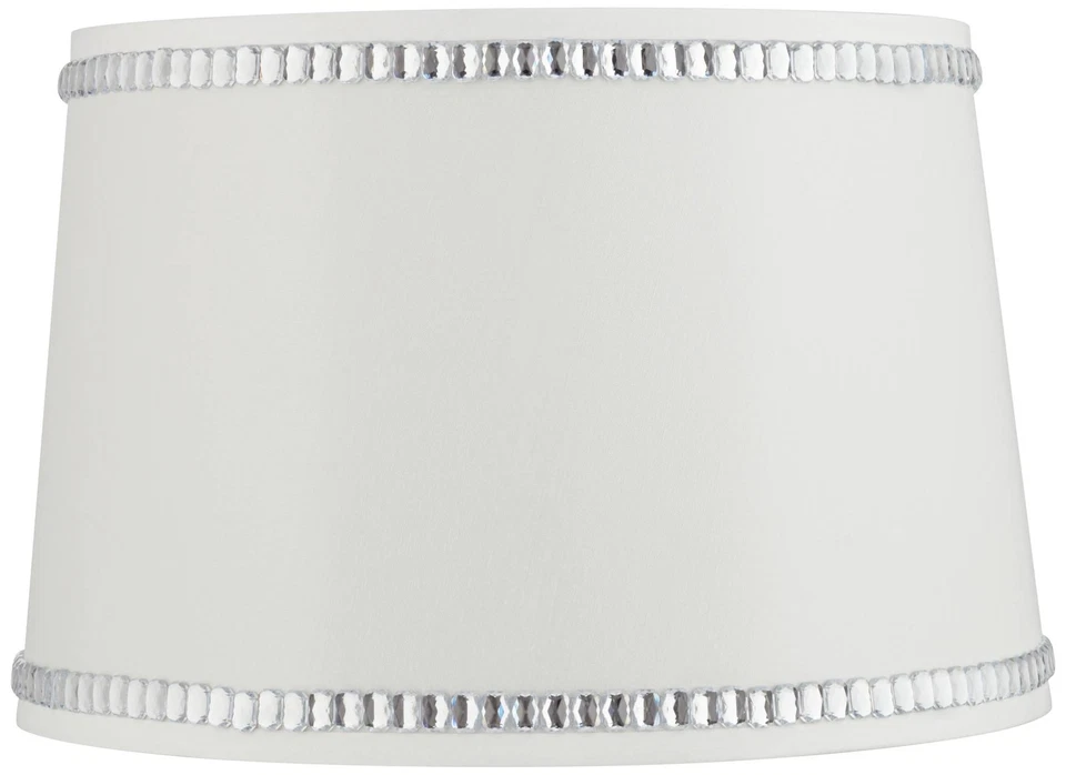 Juego de 2 cortinas de tambor Springcrest de cristal blanco 13x15x10 (araña) Foto 2 de 4