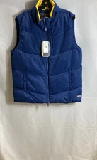 Jachs Men's Puffer Vest Blue Quilted Full Zip Outdoor NWT Size M