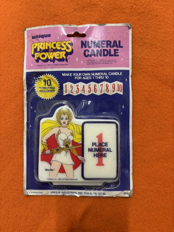 Vintage 1985 She-Ra Princess of Power Casraspella Birthday Party Favor Candle
