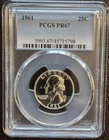 1961 Washington Quarter Proof PCGS PR67