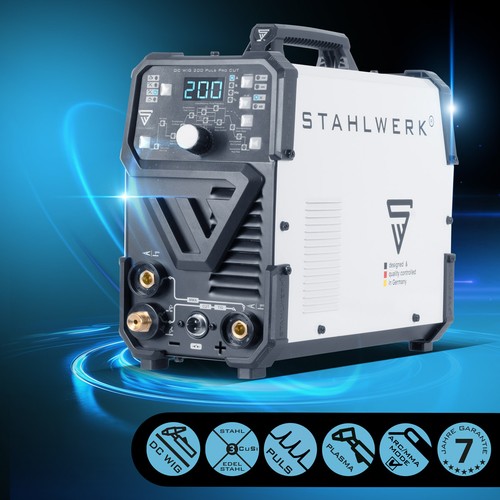 STAHLWERK Schweißgerät 4 in 1 Kombi DC WIG MMA 200 A Puls Pro Plasma/CUT 40 A - Bild 2 von 15