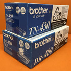 New Genuine OEM Set of 2 Brother TN-430 Toner Cartridge and DR-400 Drum Unit