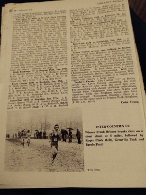 Sk235 Ephemera 1973 Bild Leichtathletik Frank Briscoe Roger Clark Grenville Tuck