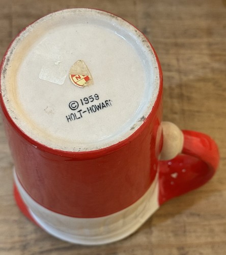 Vintage Holt Howard 1959 Weihnachtsmann Krug Merry Whiskers - Bild 4 von 10