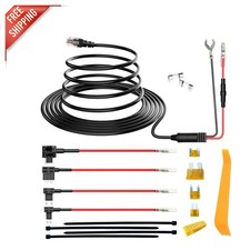 Universal Radar Detector Hardwire Kit - 13FT Hidden Wiring with RJ11 Connector