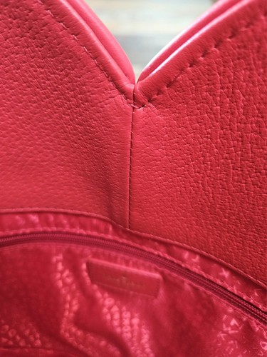Kate Spade Doily Heart Tote Bag leather red love heart preloved - Picture 5 of 24