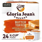 Gloria Jean's Butter Toffee, Keurig K-Cup Pods, Medium Roast Coffee, 24 Count