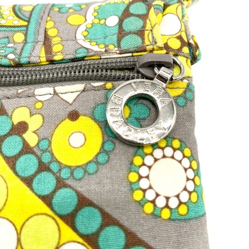 Vera Bradley Tiny Traveler Lemon Parfait Crossbody Wallet Bag Paisley Classic - Picture 5 of 8