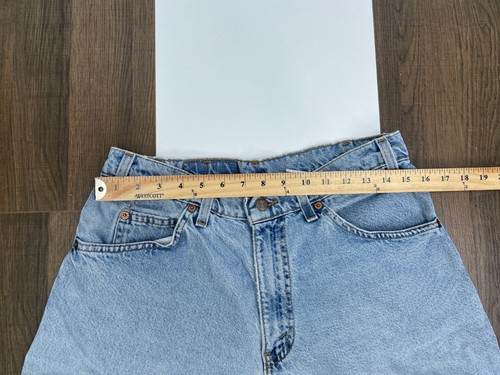 Pantaloncini jeans larghi blu 32 vintage anni 90 Levis 565 uomo 32 made in USA - Foto 4 di 10