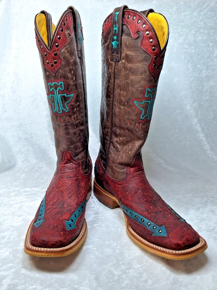 Олово Haul наконечник стрелы женские ботинки 76089 Мексика размер 8,5 бордовый бирюзовый новый - Изображение 2 из 4