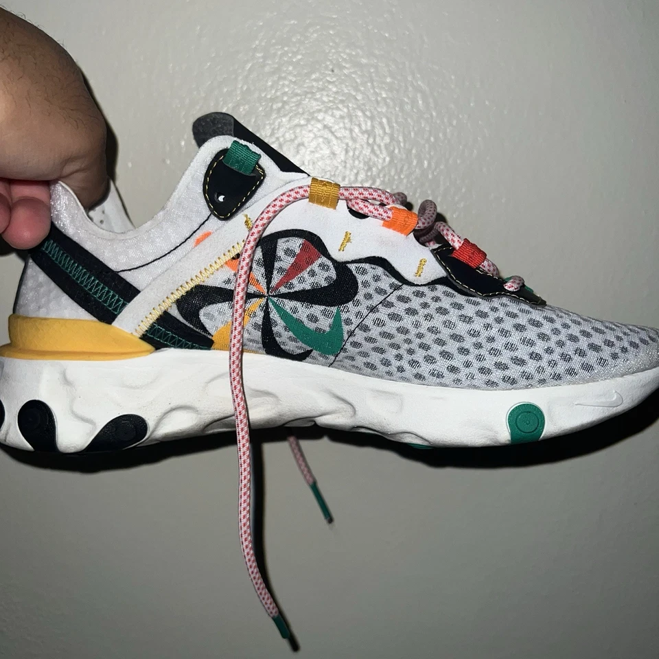 Nike React Element 55 Sunburst Sneakers Men's Size 8 Sneakers Running Training - Image 4 of 4