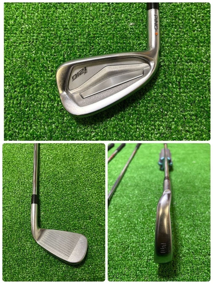 [Lefty / PING] i210 Iron Set 6 piece 5.6.7.8.9.W Modus 120X Flex X Orange Used - Image 2 of 4
