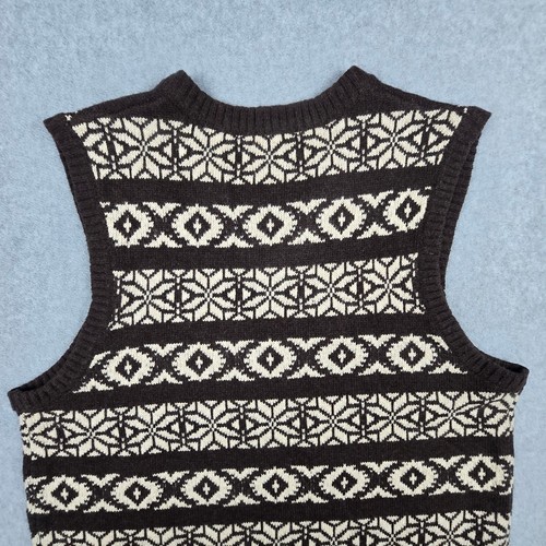 NUEVO CON ETIQUETAS Only NY Suéter Chaleco Para Hombres Talla Grande Cuello en V 70% Lana de Cordero Marrón Beige - Imagen 5 de 14