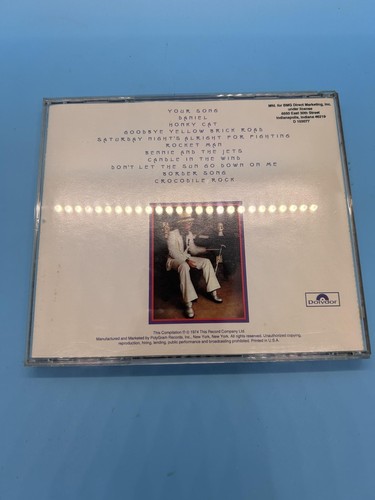 Elton John CD Greatest Hits 1974 Polydor Classic Rock Pop Album Vintage BMG USA - Foto 3 di 3