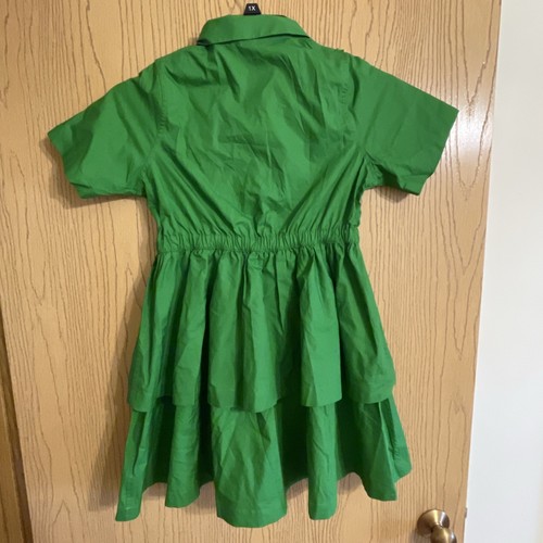 kate spade new york x Target Green Girls' Ribbon Short Sleeve Shirt dress Large - Picture 5 of 8