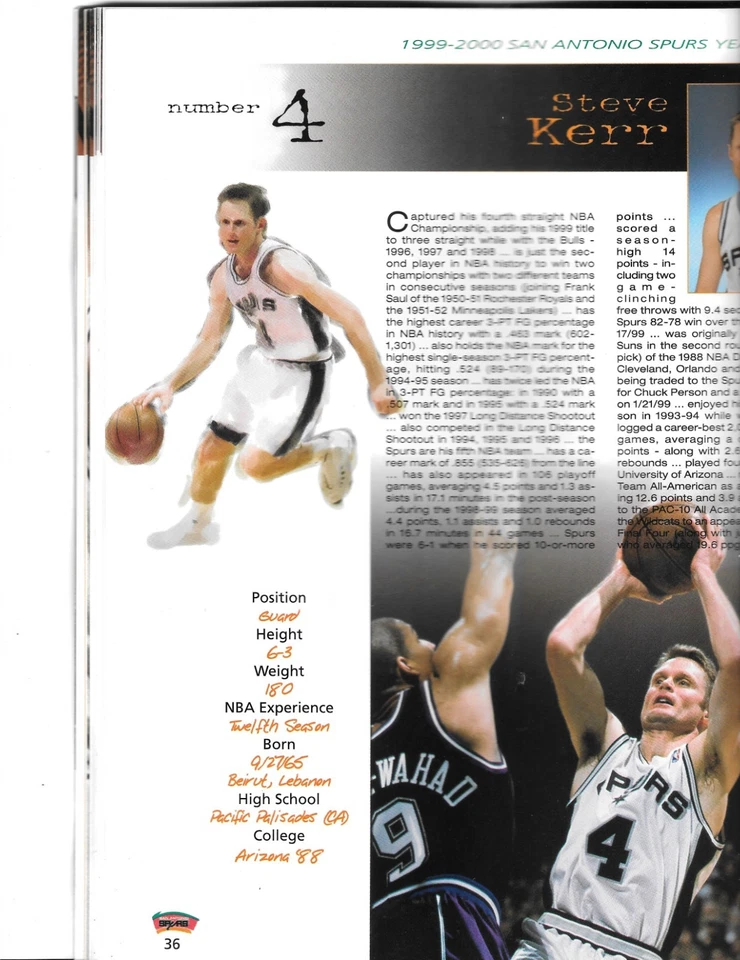 Anuario de los San Antonio Spurs 1999-2000 Foto 4 de 4