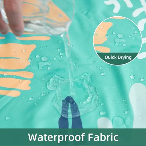 Small Stall Shower Curtain 36x72 Half Size - Nautical Coastal Waterproof - Picture 4 of 6