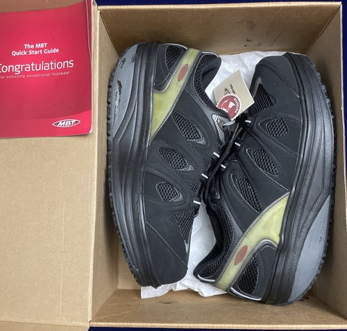 NEW MBT Sport 2 Women's Black Leather Textile Shoes Walking Sneakers Size 9 - Picture 2 of 19
