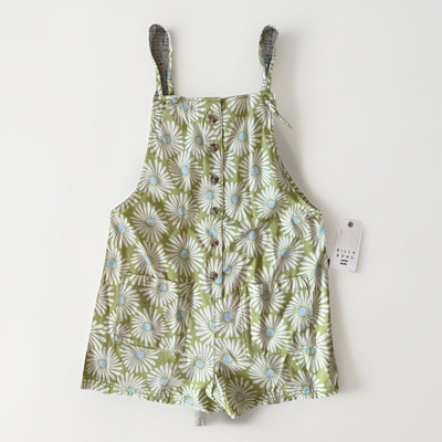Billabong Shorts These Are The Daze Jr Romper Daisy Green Blue Size M Girls NWT
