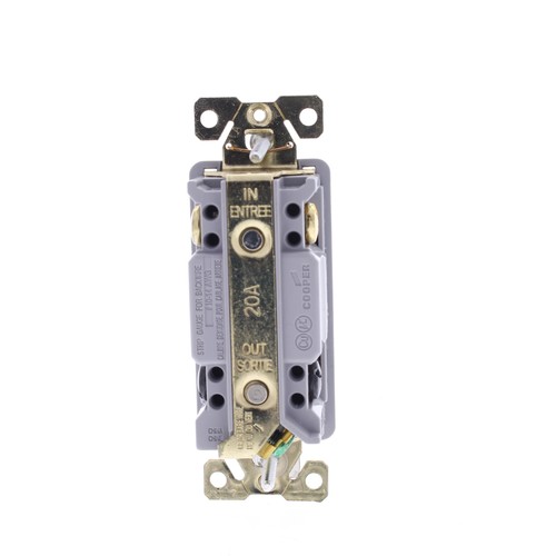 Interruptor basculante de 4 vías decorador de bronce blanco Cooper Antimicrobiano CuVerro 7624CU - Imagen 3 de 5