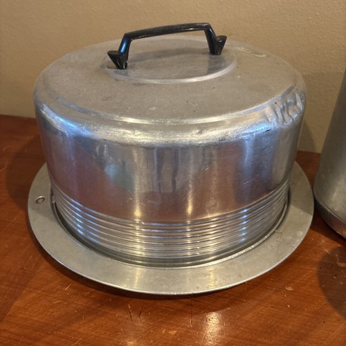 Aluminium Kuchenplatte mit Deckel & 3 Aluminium Kanister Mehl Kaffee Tee mit Deckel - Bild 2 von 16