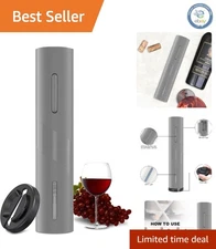 Compact Electric Corkscrew with Ergonomic Grip - Opens Any Bottle Effortlessly