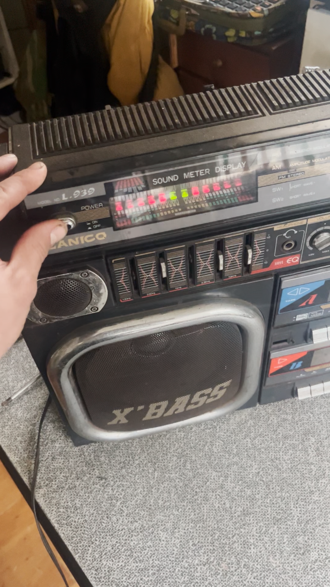 Lanico Lasonic L-939 X-Bass Boombox Ghetto Blaster 80's Stereo