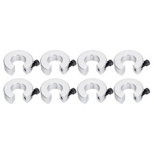 8pcs Clamp-on Shaft Collar Set for Linear Rail SBR20, Aluminum