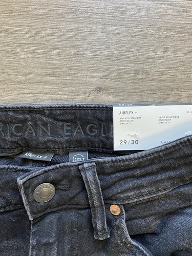 Mens american eagle black jeans airflex athletic straight fit 29 x 30 NEW - Picture 4 of 7