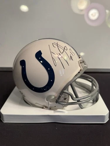 TY HILTON AUTOGRAPHED INDIANAPOLIS COLTS MINI HELMET JSA WITNESS COA