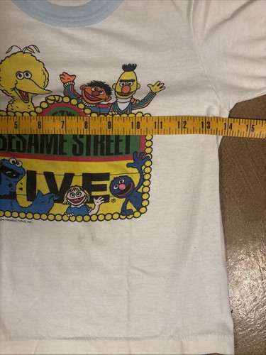 Vintage Ringer T-Shirt Youth Small Sesame Street Live Muppets USA - Picture 6 of 9