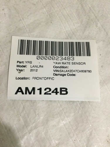 2012 Land Rover LR4 5.0L Yaw Rate Sensor OEM 0265005730 - Picture 7 of 7