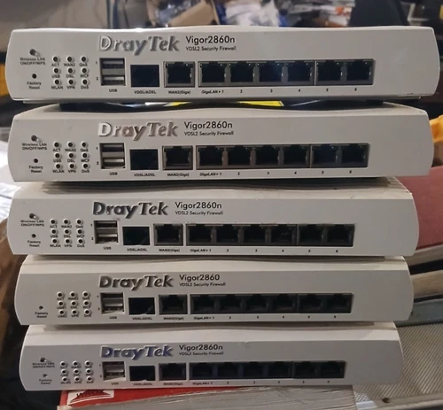 5x Draytek Vigor (2860 + 2860n) VDSL2 Security Firewalls 1x 2860 4x 2860n