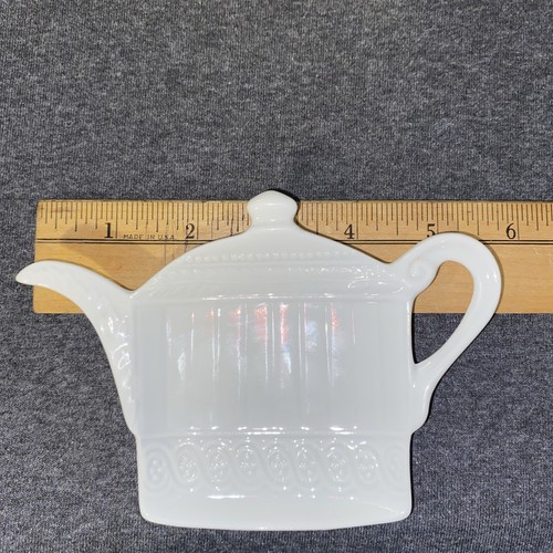 Vintage Teebeutelhalter, weißes Porzellan - Bild 3 von 5