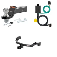 CURT #13420 Trailer Hitch 2in Receiver, Trailer Wiring, Ball Mount, Hitch Lock