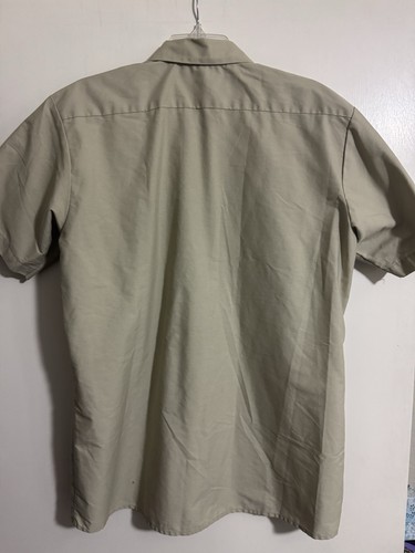 Dos Equis Beer Work Shirt L Tan Garcia Mexican - Picture 4 of 4