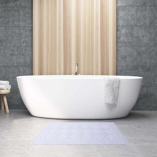 Luxury Bath Mat Towels - 2 Pieces Cotton Absorbent Hotel Spa Shower Floor Tow... - Picture 5 of 7