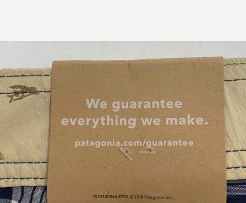 Patagonia Neu mit Etikett Herren Shorts 38 Palaka marine kariert Bio Baumwolle Hubbards - Bild 12 von 13
