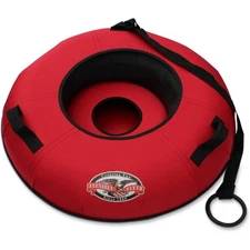 Heavy-Duty Commercial Snow Tube Hard Plastic Bottom Inflatable Adult Sled